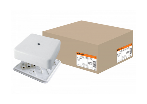 Коробка распаячная КР 75х75х20 ОП с клем. колодкой белая IP40 TDM