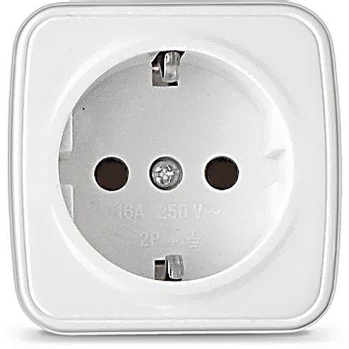 Союз  Электра  Белый Розетка 1-местная ОП евро 16А 220В 0012